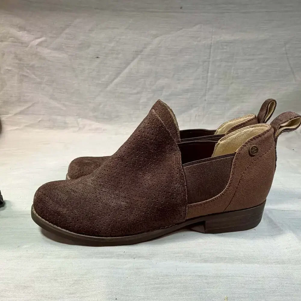 Spenco Wolfridge Women's Suede Orthotic Shootie Ankle Boots French Roast Size 7